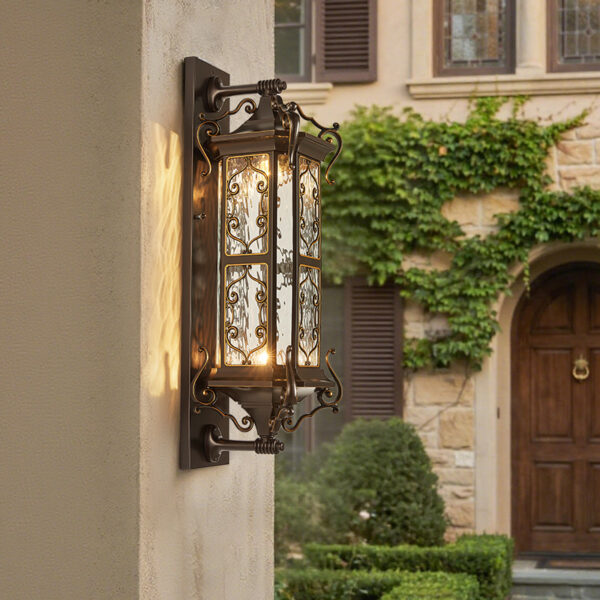 externo Landscape luminária de pátio, European Long Wall-Mounted Villa Gate luminária
