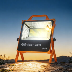 Solar recarregável Handheld Emergency LED refletor