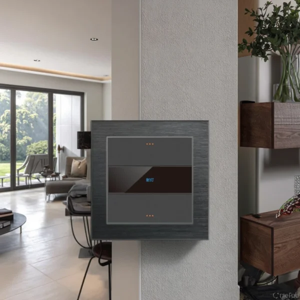 EU/UK Standard 220V à prova d'água Touch Panel retrô Universal Electrical tomada 2 3 Gang 2 Way parede residencial Switch tomada 2 USB portas