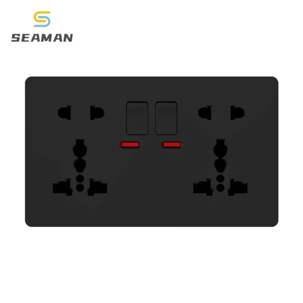 One-Open Multifunctional British Standard 13A industrial tomada de parede Ten-Outlets Double-Position Switch Type-C Fast Charging USB