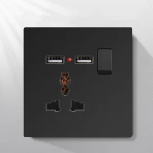 KAMANNI X7-4 10A Multifunctional inteligente Home Electric tomada EU Standard plástico Panel Extension tomada 2 AC Outlets 2 USB 2