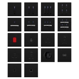 86 Type Universal Retro Waterproof Wall Switch Led 16a 4 Gang 1way 2 Way PC Piano Key Light Electrical Switches Indicator