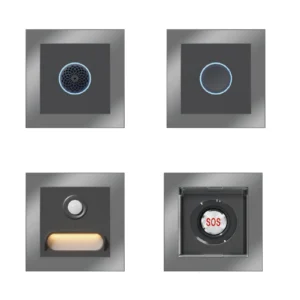Hospital Laboratory Entrance Exit Control Automatic Door Induction Foot Pedal Switch Motion Sensor alumínio durável