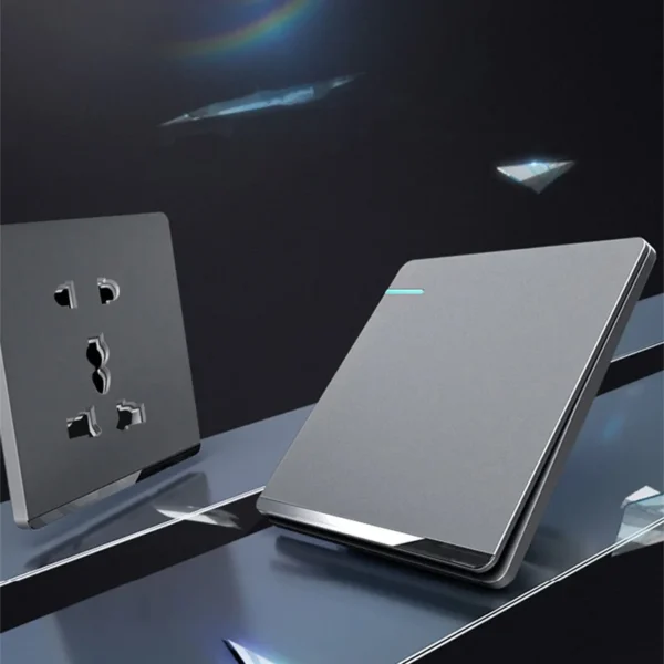 Arc Design PC Ultra-thin Rounded Border Wall Switch hotel 4 Gang 3-Way inteligente Life Acrylic Decorative Strip