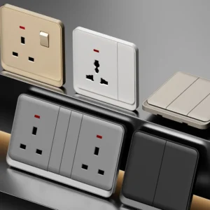High Quality Wall Mounted Electrical Switch tomada tomada porta Plug tomada Universal UK British Standard Wall Switch Sockets