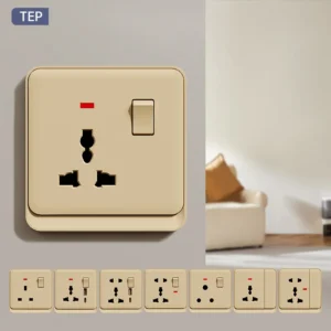 13A 250V Uk Standard Wall Switches Light Electric Switch Panel Multicolor New with 1/2 Way 1/2/3/4 Gang Switch for Home Free L6