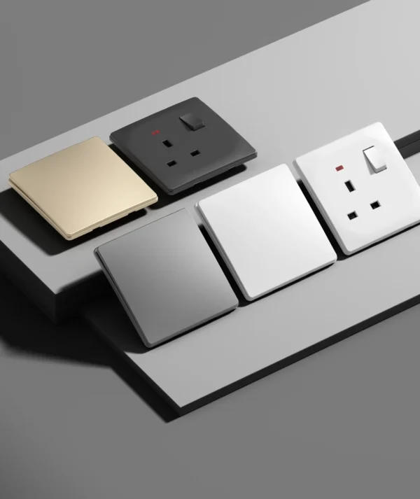 White Grey EU Standard plástico tomada de parede com Type A+C 13A Quick Charge Plug USB Charger UK Switch tomada