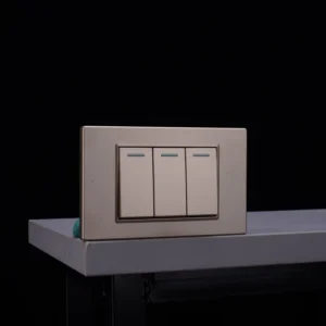 2025 Modern Retro 118 Slim Waterproof Wall Switch Brown 2 Gang 1/2 Way Light Smart Life 4-Way Wholesale Electrical Sockets