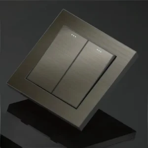 Stainless Steel 4-Way Touch Panel retrô tomada de parede tomada com 2 USB a e 2 Type C portas