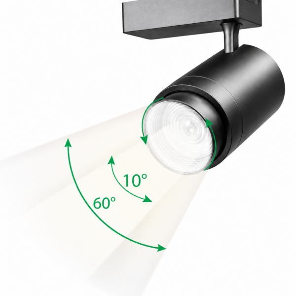 comercial COB LED spot de trilho dimerizável spot 12/20/30W ajustável lâmpada de teto para supermercado Shop Retail Store iluminação