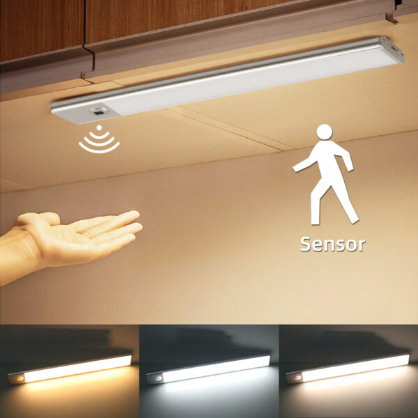 Motion Sensor 5V Furniture Showcase Drawer lâmpada Under Led Cabinet luminária Home cozinha iluminação