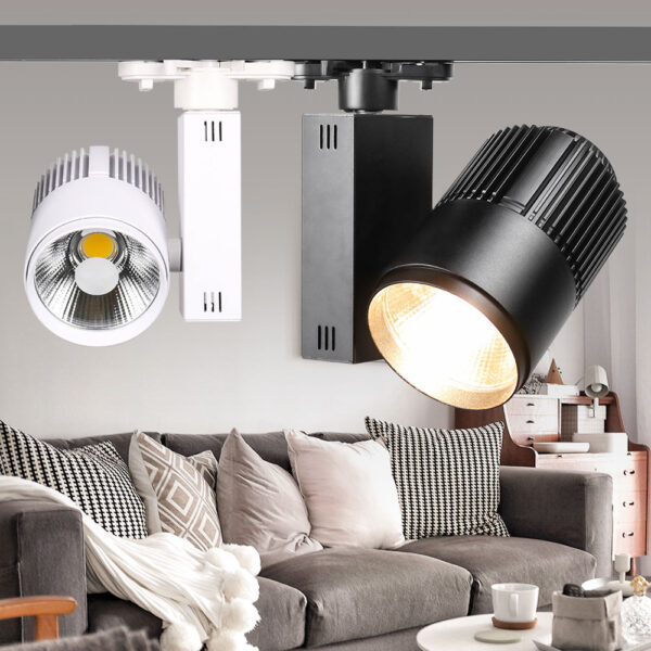 20w Led Track iluminação Cob Led spot de trilho 30w 40w Moving Head Led Track Rail iluminação