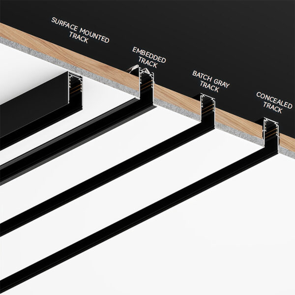 moderno Surface Mounted DC48V Tuya App inteligente LED magnético Spot luminária Track luminárias iluminação System linear Rail magnético Track Rail