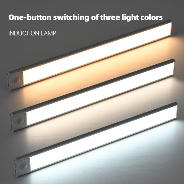 recarregável USB magnético Motion Sensor Night lâmpada Warodrobe iluminação Under cozinha Cabinets luminária Wireless Led Cabinet luminárias