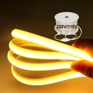 High Voltage Led Strip 110v Led Strip IP65 à prova d'água Cob Led Strip 220v 3000K 4000K 6000K para iluminação externa