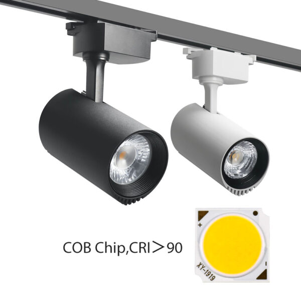 ajustável 20W COB LED spot de trilho moderno estilo comercial Track iluminação para área interna Shops 40W Power com Excellent Visibility
