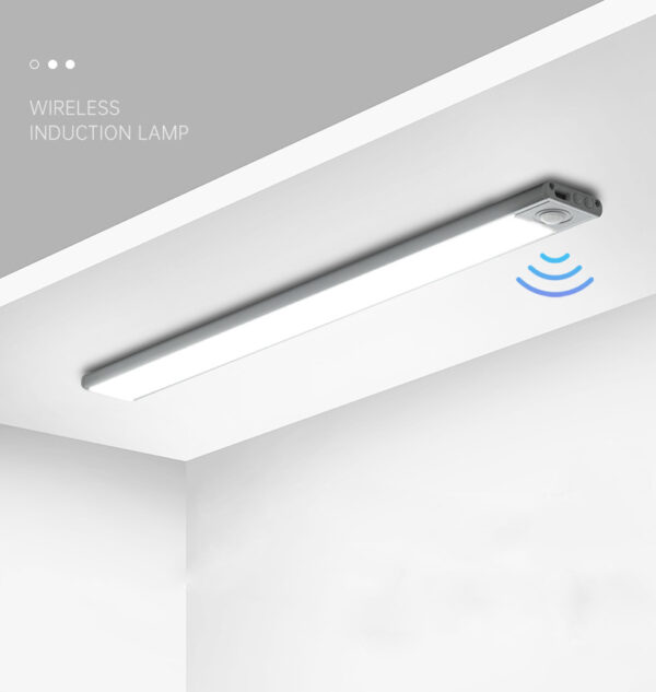 moderno Ultra-Thin recarregável LED Cabinet luminária Three-cor Motion Sensor Human corpo Induction cozinha Closet Home-5V Aluminums