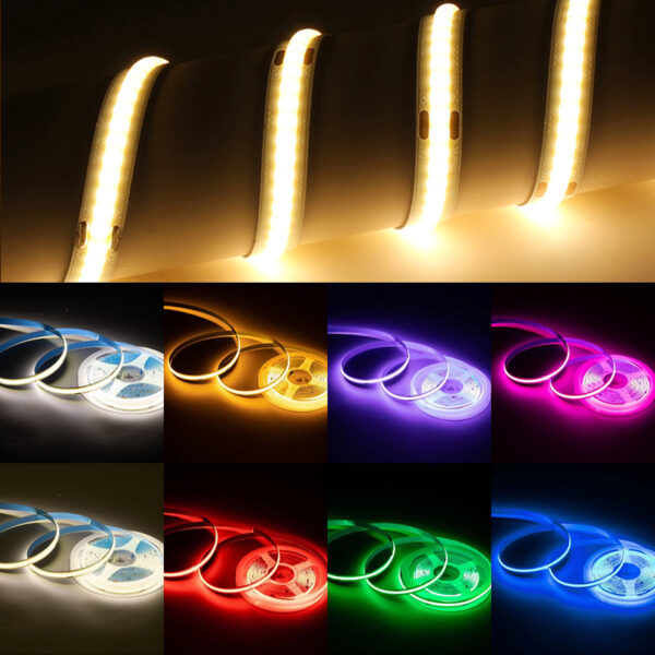 Professional Best Cob Led Strip para Furniture teto comercial 24v 12v 3000k 6500k White Bendable 10w/m Cob Led Strip