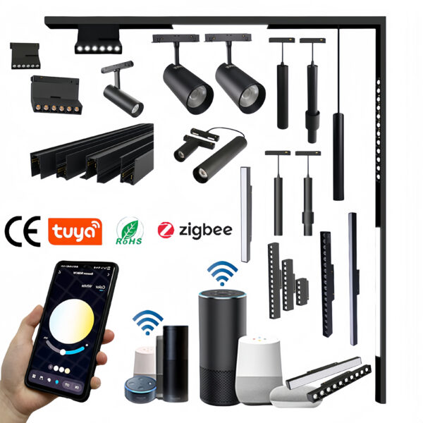Euro moderno spot teto Surface embutido 48V Cob magnético Track iluminação System White Led magnético Track Rail