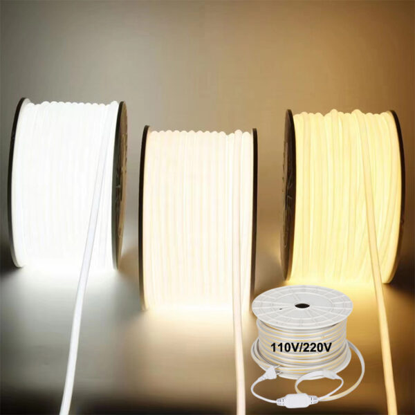 Cinta Led Strip110v 220v IP65 à prova d'água Cob Led Strip Ce Rohs flexível Tape 3000k 4000k 6000k Cob fita LED