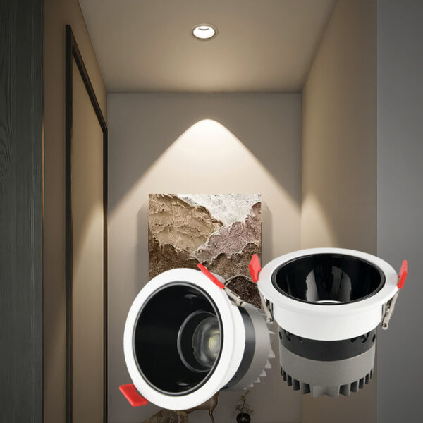 fábrica atacado embutido Cob Spot luminária alumínio Housing Anti Glare Led spot 7w Cob Led downlight