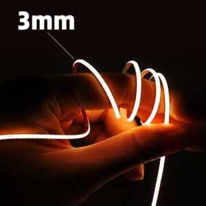 Slim 3mm 5mm 8mm 12v 24v Cob Led Strip dimerizável comercial Project interno CRI 90 Ultra Narrow COB flexível LED Strip