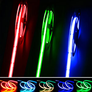 High Brightness interno flexível RGB Led Strip 576leds/m Dotless dimerizável 24v 10mm Cob Led Strip luminárias