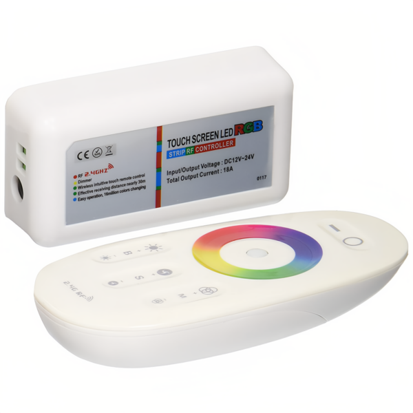 DC 12V-24V inteligente Wireless RGB luminária em fita Controller Touch Screen LED Dimmer com 6A Output Current RF controle remoto