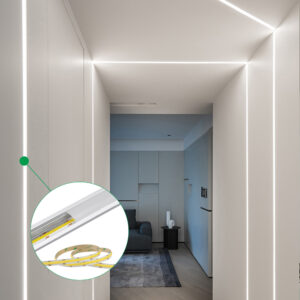 embutido LED Strip Profile luminária Skirting Baseboard alumínio Alloy Channel Profile para Led Strip teto Wall bar Stair iluminação