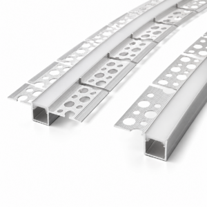 mais vendido luminária linear 1M 2M 3M Led Strip alumínio Channel Plaster embutido LED Profile luminária com PC Cover preto White