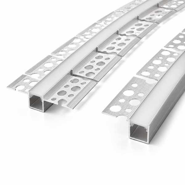 mais vendido luminária linear 1M 2M 3M Led Strip alumínio Channel Plaster embutido LED Profile luminária com PC Cover preto White