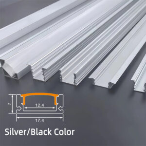High Quality Led Profile luminária preto Channel embutido Led alumínio Profiles Perfiles De Aluminio para Led Strips