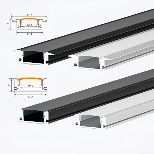 ShenZhen Manufacturer Gutter in alumínio Led luminária Led Strips Channels alumínio Profile Perfil De Aluminio Led para teto