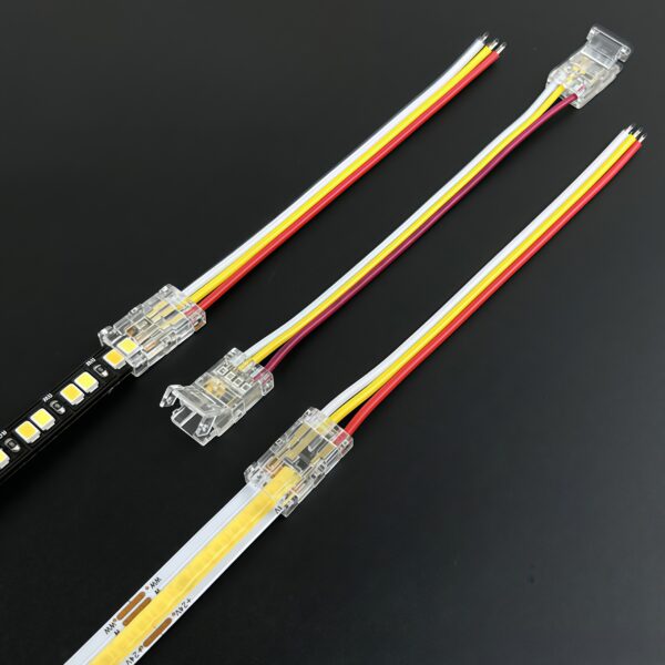 flexível RGB LED Strip Connectors 2-Pin 3-Pin 4-Pin para Decoration iluminação Connectors para luminária em fita