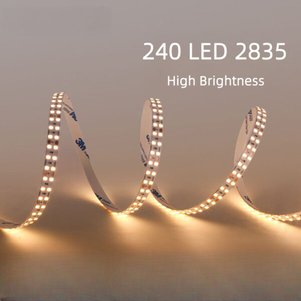 High Quality 240LEDs Led Strip luminárias 10mm 24V Tape luminária 2835 6500k 4000k 3000k flexível fita LED