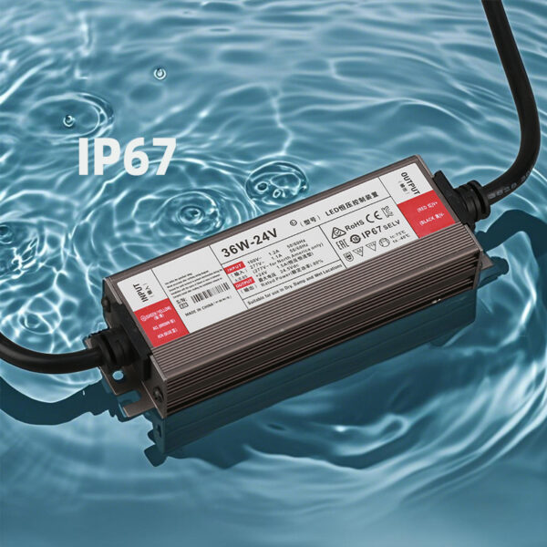 High Quality IP67 LED Transformer à prova d'água 12V 24V 36W 60W 100W 150W 200W fita LED Power Supply