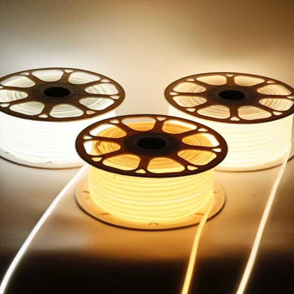 110V COB 50m luminária em fita 220V 288leds IP65 100m Plug-in Cob Led Strips flexível PVC Tape externo 230v 240v fita LED