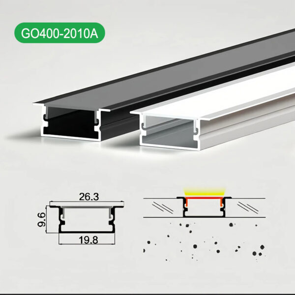 High Quality teto Drywall LED luminárias embutido preto 1m 2m 3m Profile alumínio Channel Plaster 1m LED Aluminium Profile