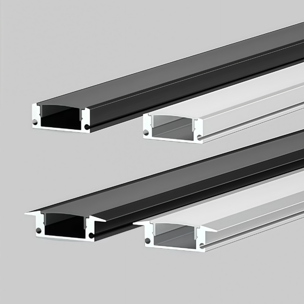 Shenzhen Pure Aluminium LED Profile luminária Gutter para LED Strip embutido alumínio Drywall Channel Diffuser Perfiles De Aluminio