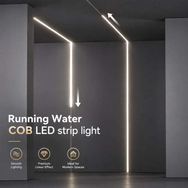 Running Water COB fita LED inteligente RGB Dynamic Chasing fita LED Addressable cor Changing flexível iluminação