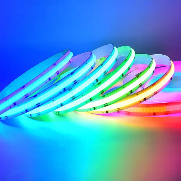Addressable 10mm 12mm Width RGBIC COB fita LED LED RGB IC WS2811 12V LED Strip Luces LED Tira De Luz LED Inteligente