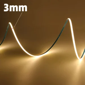 atacado Dotless Cob fita LED 24v 12v 3mm 5mm 8mm Mini Cuttable flexível Warm White dimerizável inteligente Led Cob Strip
