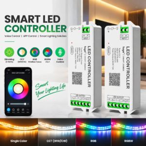 Voice inteligente LED Dimmer Cct/Rgb/Rgbw/Rgbcw fita LED Zigbee Controller System CE Rohs APP Voice Tuya Led Controller