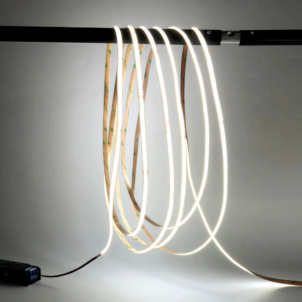 Cob 220V CCT fita LED 2700K-6500K dimerizável Cuttable flexível Tape Cct Led Strips 30m No Drop