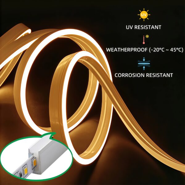 High Quality Outdoor IP67 Waterproof 24v LED Rope Light Flexible Cuttable 100m/Roll Silicone 12v LED Strip Light Wholesale