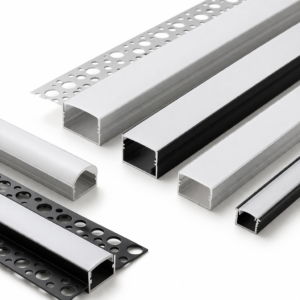 mais vendido luminária linear para teto Plaster 1M 1.5M 2M 3M preto White Led Profile luminária PC Cover Diffused LED Channel Diffuser
