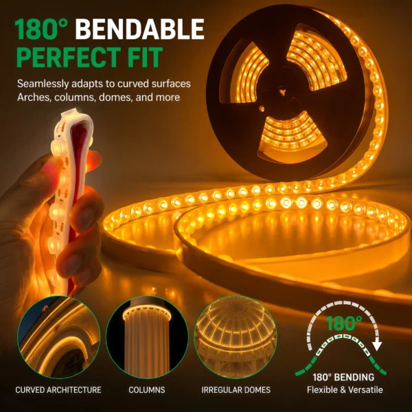 24V à prova d'água flexível wall washer LED Strip High CRI 90 IP65 à prova d'água para Building Facade Project e iluminação externa