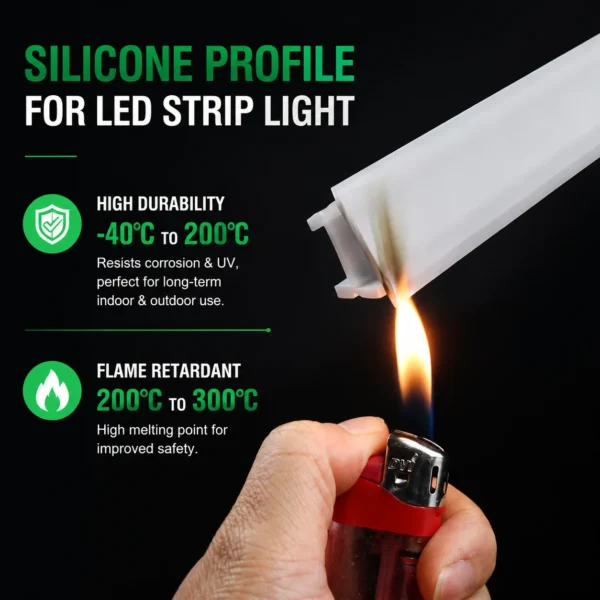 Customized Flex Bendable Free Cutting Led Silicone Tube Channel Insert Type embutido Led flexível fita neon