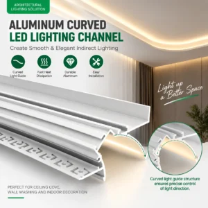 LED Backlight alumínio Profile teto Cove iluminação LED Strip Channel Architectural Interior Design para Indirect iluminação