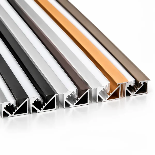 LED alumínio Profile para cozinha Cabinet iluminação com Hidden LED Strip Channel para Under Cabinet linear iluminação instalação